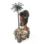 Часы «Пальмовый рай» из яшмы с бронзой, фото 1
